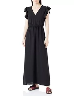 ONLY Sukienka damska Onlmette S/L Frill Dress WVN Cs sukienka maxi, czarny, XXS - Sukienki - miniaturka - grafika 1