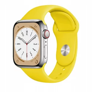 PASEK do Zegarka APPLE WATCH GUMOWY 42/44/45mm ŻÓŁTY - Akcesoria do smartwatchy - miniaturka - grafika 1