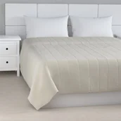 Narzuty - Dekoria pl pl Narzuta pikowana w pasy jasno szary welwet 100 x 160cm Ingrid 836-705-40 - miniaturka - grafika 1