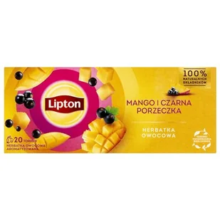 Lipton Herbata owocowa Mango i Czarna Porzeczka 20 torebek - Herbata - miniaturka - grafika 1