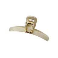 Ozdoby do włosów - Spinka do włosów, klamra biała ze złotą ozdobą 11cm SP304B - miniaturka - grafika 1