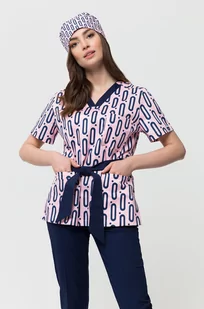 Bluza Medyczna Ava Pudrowy Róż Rozmiar: XS - Odzież medyczna - miniaturka - grafika 4