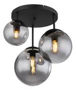 Lampy sufitowe - Globo Joel 1581-3DRS plafon lampa sufitowa 3x60W E27 dymiony/czarny - miniaturka - grafika 1