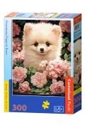 Puzzle - Puzzle 300 Pomeranian Puppy in Roses CASTOR - Castorland - miniaturka - grafika 1