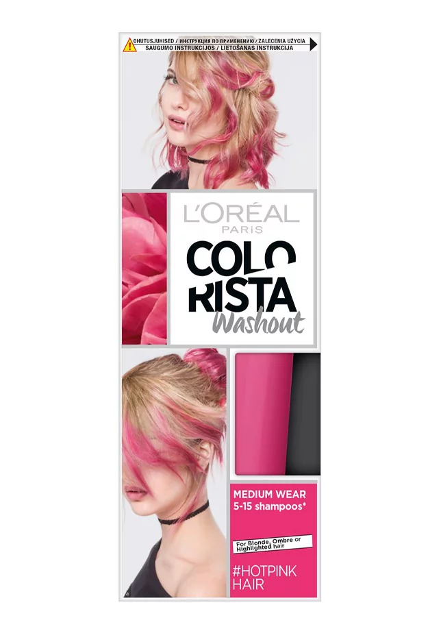 L'Oreal Paris L'Oreal Paris Colorista Washout zmywalna farba do włosów 9  Hot Pink Hair 80ml - Ceny i opinie na Skapiec.pl