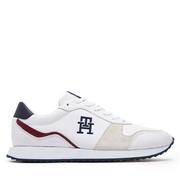 Półbuty męskie - Sneakersy Tommy Hilfiger Runner Evo Lth Mix FM0FM04959 White YBS - miniaturka - grafika 1