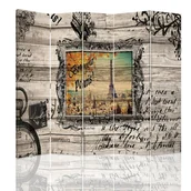 Parawany - Parawan pokojowy FEEBY, Bonjour Paris 2, Obrotowy 180x170cm 5-częściowy - miniaturka - grafika 1