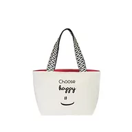 Torebki damskie - hello-bags. Damska torba na płótnie premium z zamkiem błyskawicznym, wewnętrzna kieszeń zapinana na zamek błyskawiczny i czerwona podszewka z płótna, Surowy - miniaturka - grafika 1