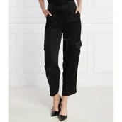 Spodnie damskie - Michael Kors Spodnie SATIN CARGO PANT | Loose fit - miniaturka - grafika 1