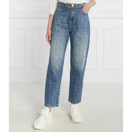 Spodnie damskie - Pinko Jeansy FLEXI MADDIE | Mom Fit - miniaturka - grafika 1