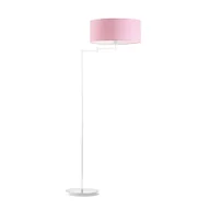 Lampy stojące - Biało-różowa Lampa stojąca dziecięca CANCUN z ruchomym ramieniem - miniaturka - grafika 1