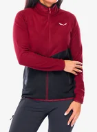 Bluzy sportowe damskie - Bluza trekkingowa damska Salewa Paganella Jacket - syrah/black out - miniaturka - grafika 1