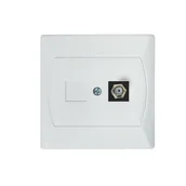 Gniazdka elektryczne - Ospel Gniazdo antenowe TYP F AKCENT biały - miniaturka - grafika 1