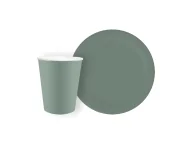 Dekoracje i nakrycia stołu na imprezę - Ciemnozielony zestaw papierowy - 24 szt. - miniaturka - grafika 1