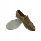 Mokasyny męskie - Mokasyny męskie zamszowe Old Money 44 - miniaturka - grafika 1