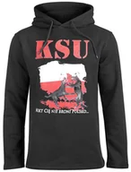 Bluzy męskie - bluza KSU - NIKT CIĘ NIE BRONI POLSKO czarna, z kapturem -S - miniaturka - grafika 1