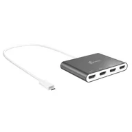 Pozostałe akcesoria do telefonów - J5create, Adapter Usb-c To 4 Port Hdmi Multi Monitor, Srebrny - miniaturka - grafika 1