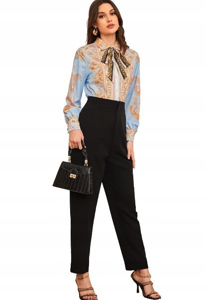 SHEIN SPODNIE DAMSKIE CZARNE ELEGANCKIE S VBU