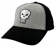 Czapki i chusty sportowe męskie - Czapka z daszkiem męska młodzieżowa MARVEL PUNISHER wyszyta 54-59cm Haft - miniaturka - grafika 1