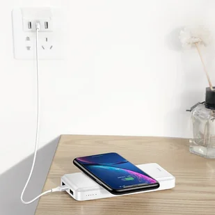 Baseus M36 Wireless Charger power bank 10000 mAh bezprzewodowa ładowarka Qi biały (PPALL-M3602) - Ładowarki do telefonów - miniaturka - grafika 12