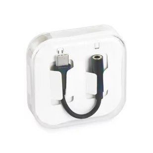Adapter Usb Typ C - Mini Jack 3,5mm Czarny Box - Złącza, przejściówki, adaptery - miniaturka - grafika 2