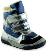 Buty dla dziewczynek - Śniegowce dla dziewczynki Wojtyłko 23030 Softshell Granat - miniaturka - grafika 1