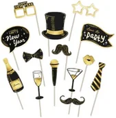 Akcesoria fotograficzne - Foto rekwizyty na Sylwestra - 14 szt. - miniaturka - grafika 1