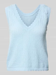 Bezrękawnik o kroju regular fit z czystej bawełny model ‘SCOUT’ - Swetry damskie - miniaturka - grafika 1