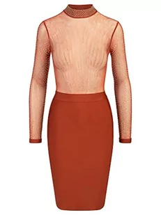 ApartFashion APART sukienka koktajlowa z metalicznymi błyszczącymi kamyczkami, brąz, 36 - Sukienki - miniaturka - grafika 1