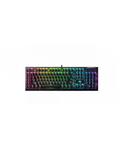 Razer BlackWidow V4 X, żółty przełącznik, układ rosyjski, przewodowy, czarny RZ03-04702500-R3R1 - Klawiatury - miniaturka - grafika 1