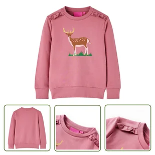 Bluza dziecięca - malinowa - 92 - Bluza Dziecięca - Bluzy dla dziewczynek - miniaturka - grafika 1