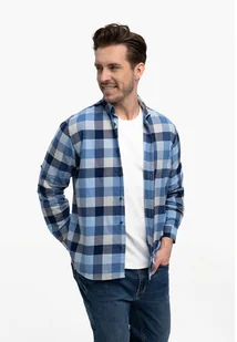 Koszula z wzorem w kratę, Regular Fit, K-VOLANS - Koszule męskie - miniaturka - grafika 1