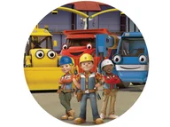 Ciasta i półprodukty do ciast - Dekoracyjny opłatek tortowy Bob Budowniczy - 20 cm - miniaturka - grafika 1