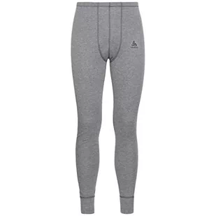 ODLO Męskie legginsy Bl Bottom Long Active Warm Eco szary Steel Grey Melange 4XL 159122 - Legginsy - miniaturka - grafika 1