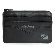 Portfele - Pepe Jeans Kurtka Portfel Czarny 11x7x1,5 cm Skóra by Joumma Bags, Czarny (Black), Talla única, portmonetka - miniaturka - grafika 1