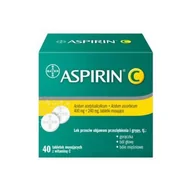 Witaminy i minerały - Aspirin C 400 mg + 240 mg, 40 tabletek musujących - miniaturka - grafika 1