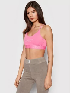 Reebok Biustonosz top Big Logo HF2669 Różowy - Koszulki sportowe damskie - miniaturka - grafika 1