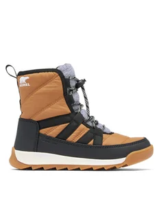 Sorel Śniegowce Youth Whitney II Plus Lace Wp 2088591286 Brązowy - Buty dla chłopców - miniaturka - grafika 1