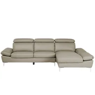 Narożniki - Beliani Sofa narożna skórzana cappuccino lewostronna FARILA - miniaturka - grafika 1