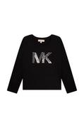 Bluzki dla dziewczynek - Michael Kors longsleeve bawełniany dziecięcy kolor czarny - miniaturka - grafika 1
