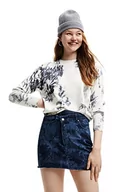 Swetry damskie - Desigual Sweter damski, biały, L - miniaturka - grafika 1