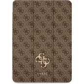 Etui do tabletów - Etui na iPad Pro GUESS Magnetic 4G Big Logo Brązowy - miniaturka - grafika 1