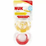Smoczki uspokajające - Nuk Smoczek uspokajający lateksowy 6-18m Star 10734075 - miniaturka - grafika 1