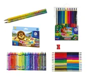 Kredki, ołówki, pastele i pisaki - Zestaw z kredkami Astrino Jumbo i Świecowe + tęczowe 4205 - miniaturka - grafika 1