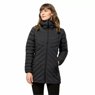 Damski płaszcz puchowy Jack Wolfskin ATHLETIC DOWN COAT W black - XS - Płaszcze damskie - miniaturka - grafika 1
