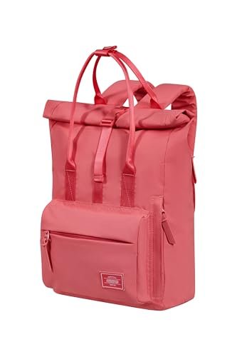 American Tourister Urban Groove UG16 Puff - Plecak Damski z Ukryta Kieszenia na Plecach, Plecak Casualowy na Co Dzien, 17 L, Pink Glitch