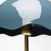 Lampy stojące - Lampa stołowa KARE Lia, niebieska, stal/marmur, wysokość 50 cm - miniaturka - grafika 1