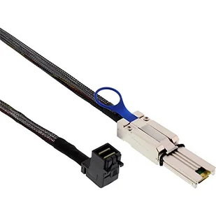 InLine Mini SAS HD Kabel SFF-8643 kątowy SFF-8088 0.5m 27637A - Kable miedziane - miniaturka - grafika 1