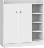 Szafki na buty - HOMCOM Szafka na buty Półka na buty Szafka uniwersalna Komoda z szufladami Szafka do przedpokoju Szafka wysoka Półka 2-drzwiowa 4 przegrody Biały 83 x 30 x 90 cm - miniaturka - grafika 1