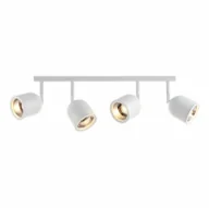 Lampy sufitowe - Metalowana lampa sufitowa SPARK 50936401 Kaspa reflektorki regulowane białe - miniaturka - grafika 1